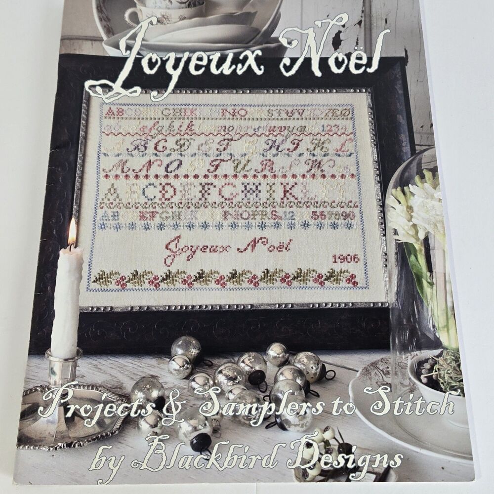 Blackbird Designs Joyeux Noël Cross Stitch Pattern Book OOP 2009 Christmas